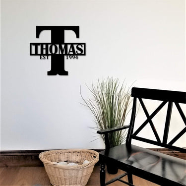 Personalized Metal Name Sign | Last Name Sign | Custom Family Name Sign | Monogram Metal Letters | Metal House Sign | New Home Gift Idea-